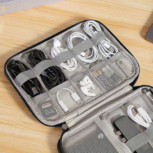 Estuche organizador de cables y accesorios electrónicos